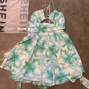 Shein resort style tropical romper size small
